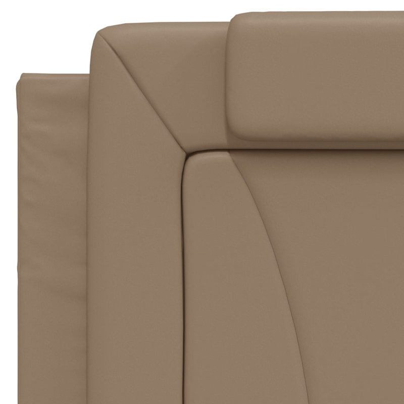 VidaXL Lit Viana avec matelas Cappuccino 100 x 200 cm Similicuir, Simple, Brun