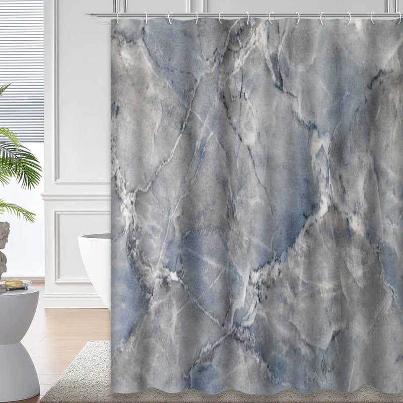 Rideau de douche Marble Blue, L 72 po x l 84 po