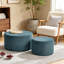Ensemble de repose-pieds rond 2 pièces pour le salon, repose-pieds en velours côtelé moderne avec mousse haute densité (ensemble de 2)-207190196