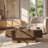 35.3 Inch Solid Wood Square Coffee Table With 2 Drawers, Handcrafted Ash & Oak Fluted Design-617981559-617981556