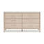 Commode large Mooran, 6 tiroirs, plateau en marbre blanc-111450664