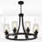 Vedha 8 - Light Dimmable Wagon Wheel Chandelier-1782011239