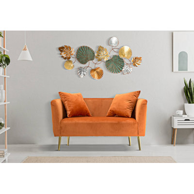 Novah 74cm Cotton Roll Arms Loveseat