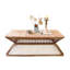 Table basse en bois massif rétro Burlywood