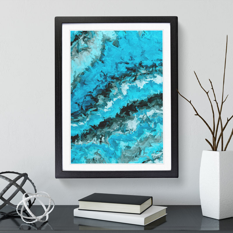 Unfaltering Abstract - Single Picture Frame Print, Black Framed, 34cm H x 25cm W x 2cm D