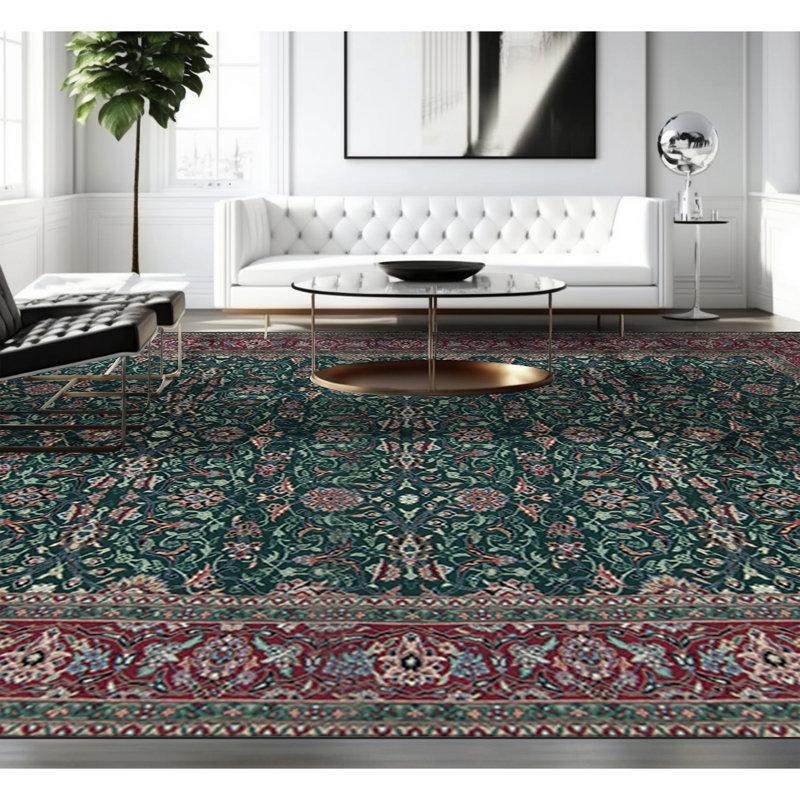 Jahan Wool Oriental Area Rug in Green