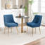 Chaise d'appoint rembourrée en velours Mayreli-1841683236