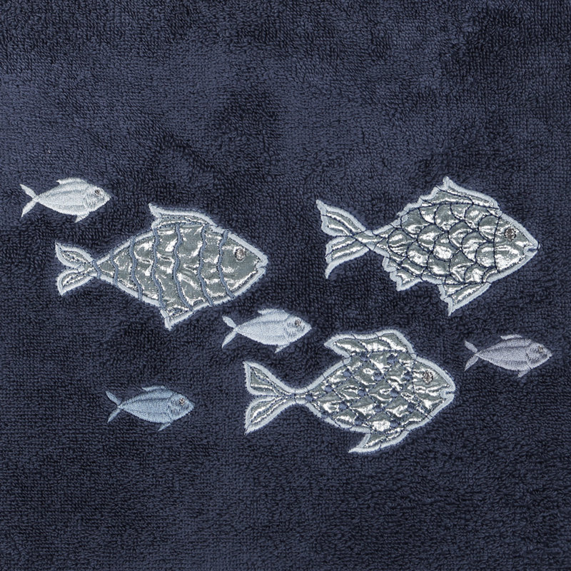 Ensemble de serviettes en coton turc 3 pièces figure 3, Marine