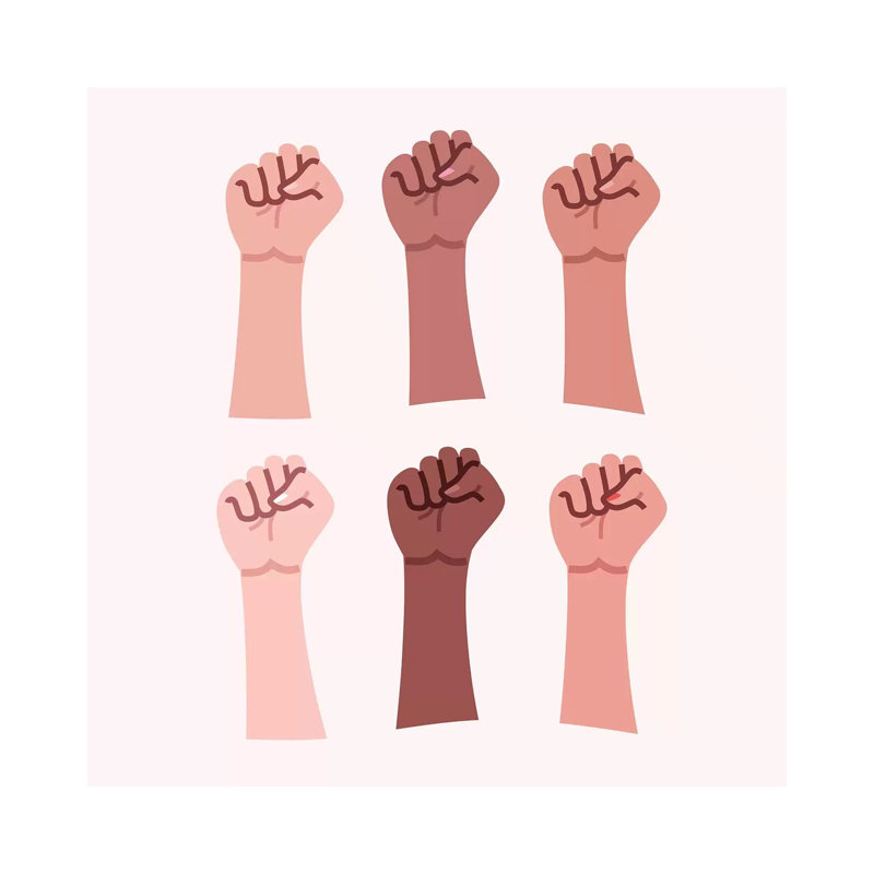 «Hands up» par Elad Shagrir - impression d'art graphique, 12" H x 12" W x 1.5" D, Toile tendue, Aucun mat