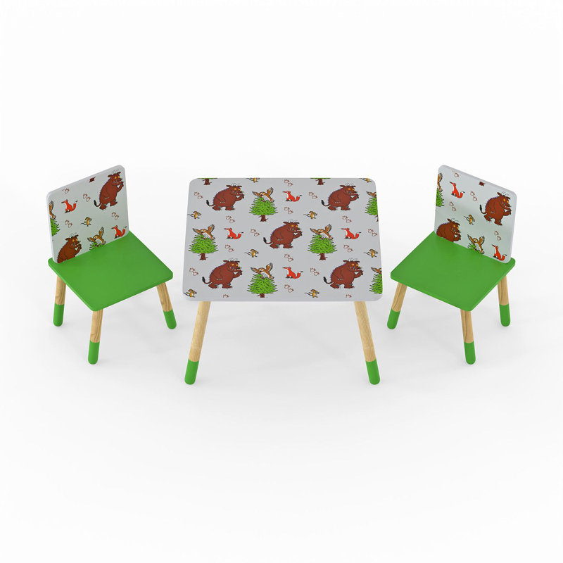 Kids 3 Piece Square Play Or Activity Table and Chair Set