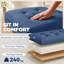 Banc ottoman de rangement en tissu capitonné avec accoudoirs-141969157