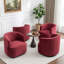 Fauteuil demi-tonneau pivotant rembourré Tybias