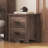 Vintage Nightstand With Spacious Storage And Dark Walnut Finish