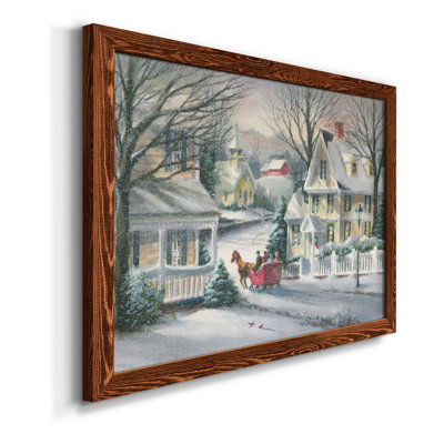 Village Sleigh Ride - Painting on Canvas