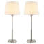 Lampe de chevet 23,8 po argent