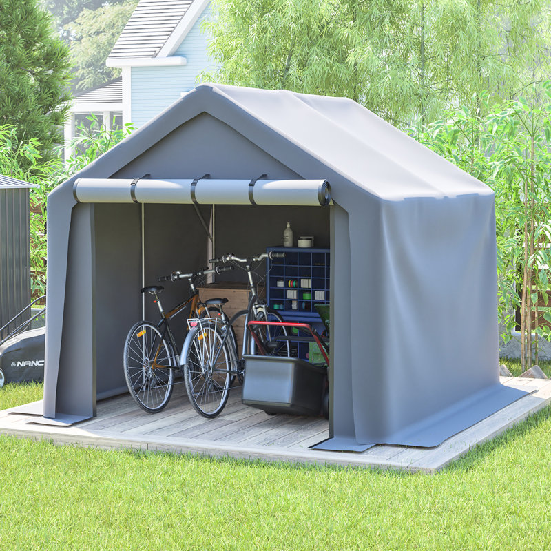 Très grand abri d'extérieur 8 pi x 8 pi, renfort géométrique imperméable, installation rapide, circulation d'air pour les sangles de fixation coupe-vent multifonctionnelles, sol renforcé