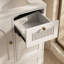 Meuble-lavabo simple autoportant de 30 po avec lavabo en céramique et tiroir électrique intégré, blanc