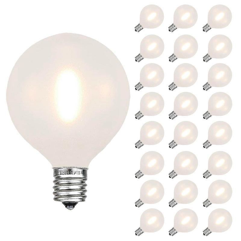 Kerstie 25 - Bulb G40 Replacement Bulb 2.25" Tall by 1.5" Wide, White