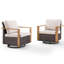 Ensemble de chaises berçantes pivotantes avec coussins Kelyse-1808687494-1808687493
