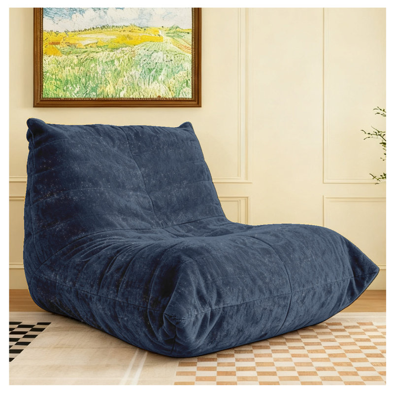 Chenille Sofa, Blue