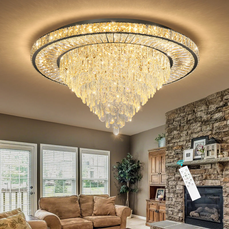 Lustre de salon moderne, Noir mat