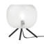 11.5" H Libby Black Tripod Table Lamp With A Clear Textured Glass Globe Shade - George Oliver