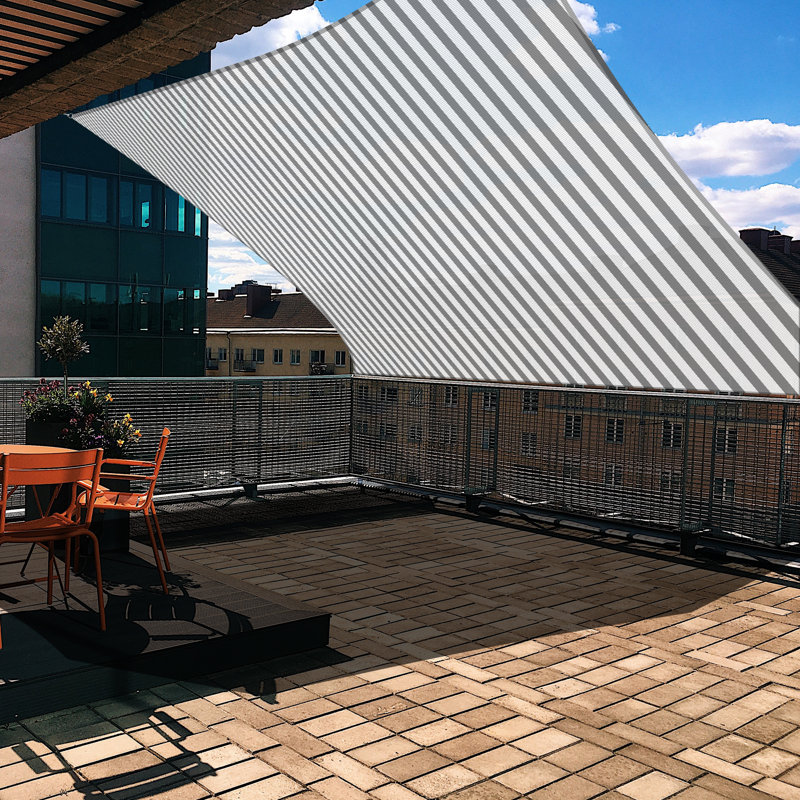 Voile d'ombrage carré pour l'extérieur Yescom, Gris / blanc, 16 pi x 16 pi