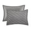 Édredon pour grand lit 7 pièces gris en diagonale avec literie élégante-124961197