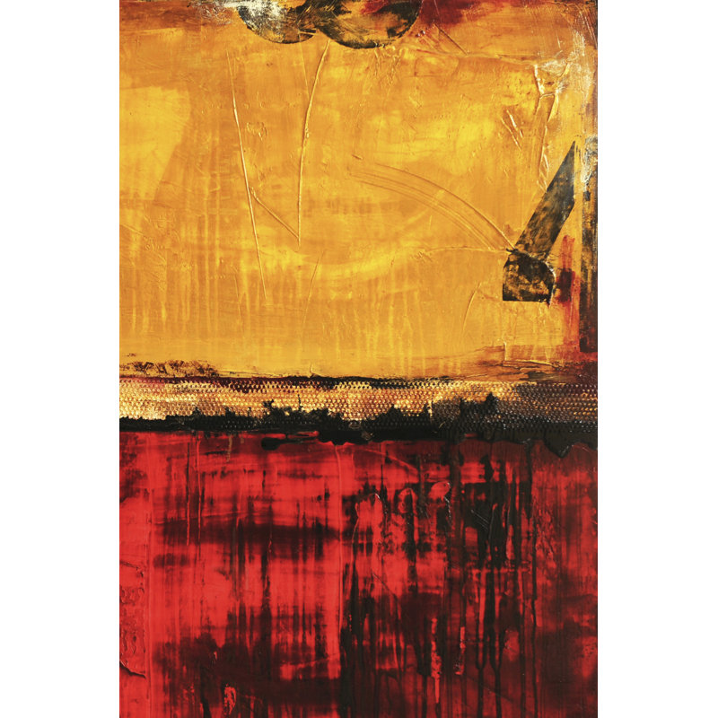Nouveau Floral Design II - Wrapped Canvas Print, 46cm H x 30cm W x 3.8cm D