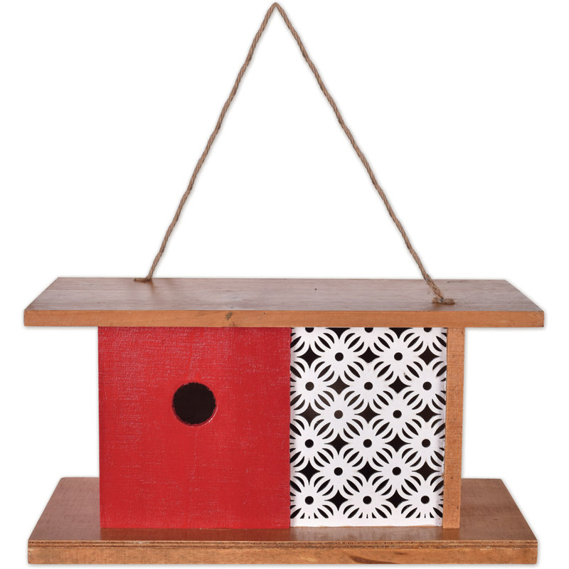 Maison d'oiseaux moderne rouge