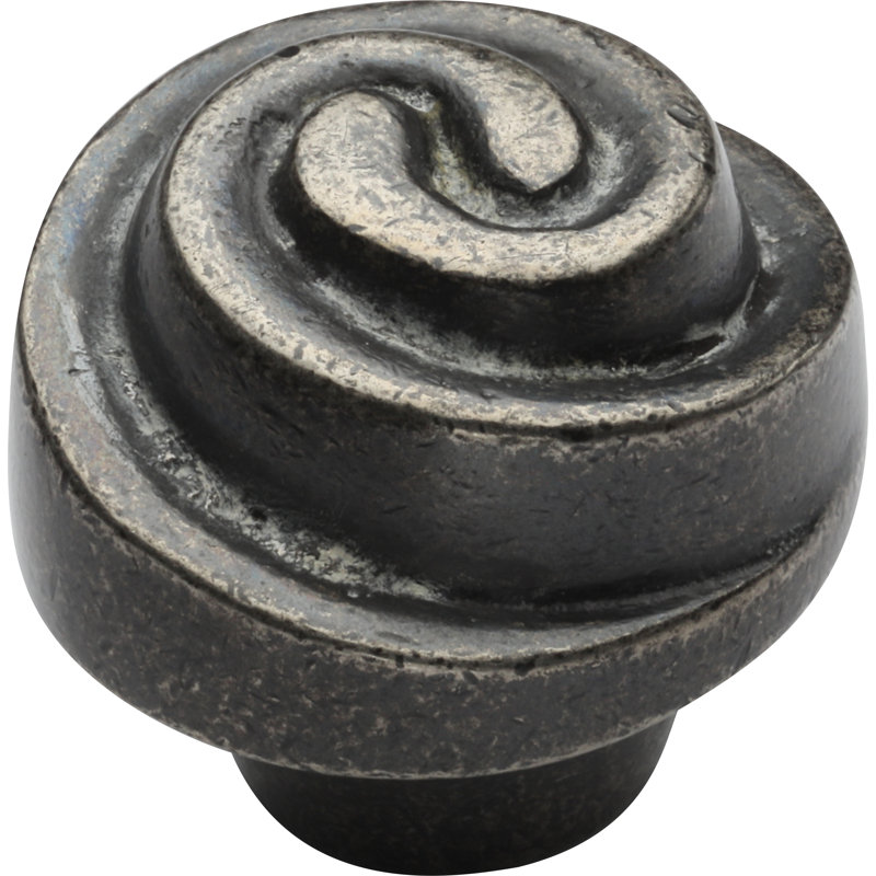 Rose Cabinet Knob, Medium White Bronze