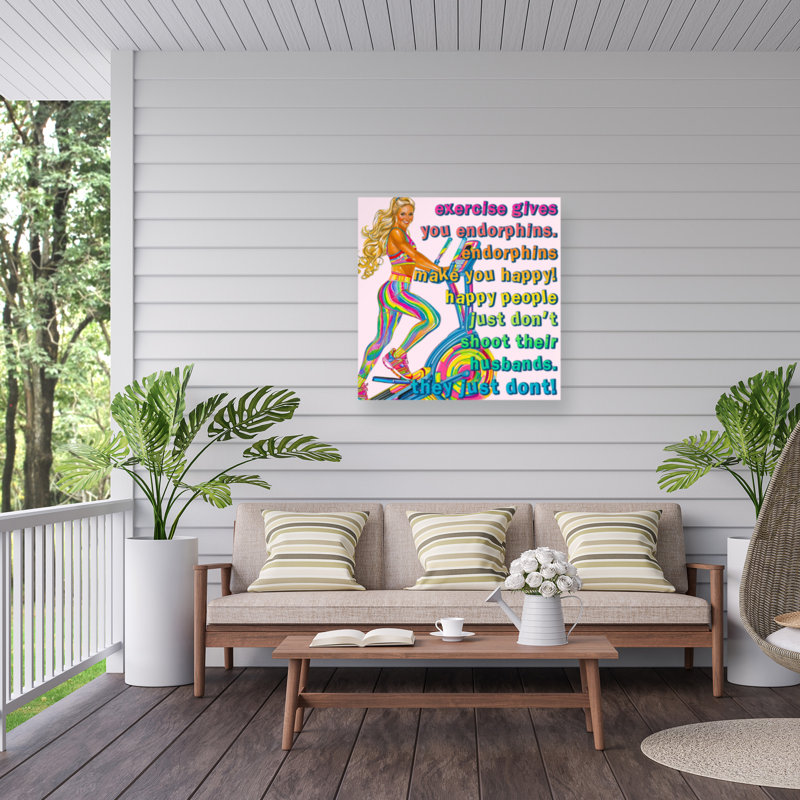 Toile d'extérieur Jess Stempel Rainbow Fitness, H 14 po x l 14 po