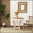 Farmhouse Round Table with Curved Legs & 2 Drawers – Small Size, Distressed Finish, Multi-Use Side/Coffee/Dining Table