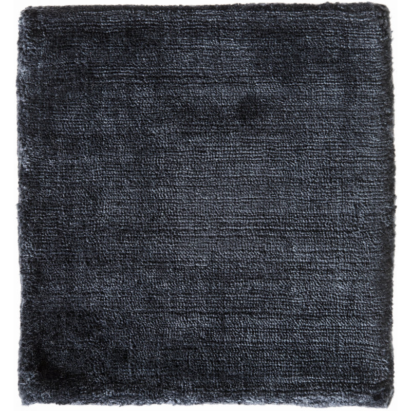 Tapis bleu marine tissé à la main Bonn, Carré 9 pi