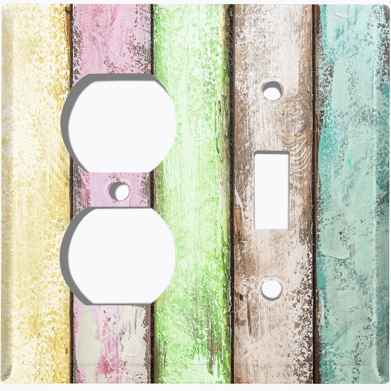 Patterned 2 - Gang Combination Plate Standard Combination Wall Plate