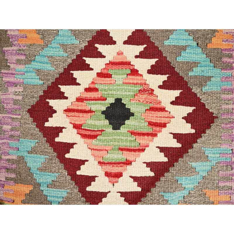2'x3' Colorful Hand Woven Pure Wool Afghan Kilim Oriental Rug 634C7EC879F44CA9B09B9DB79682344F