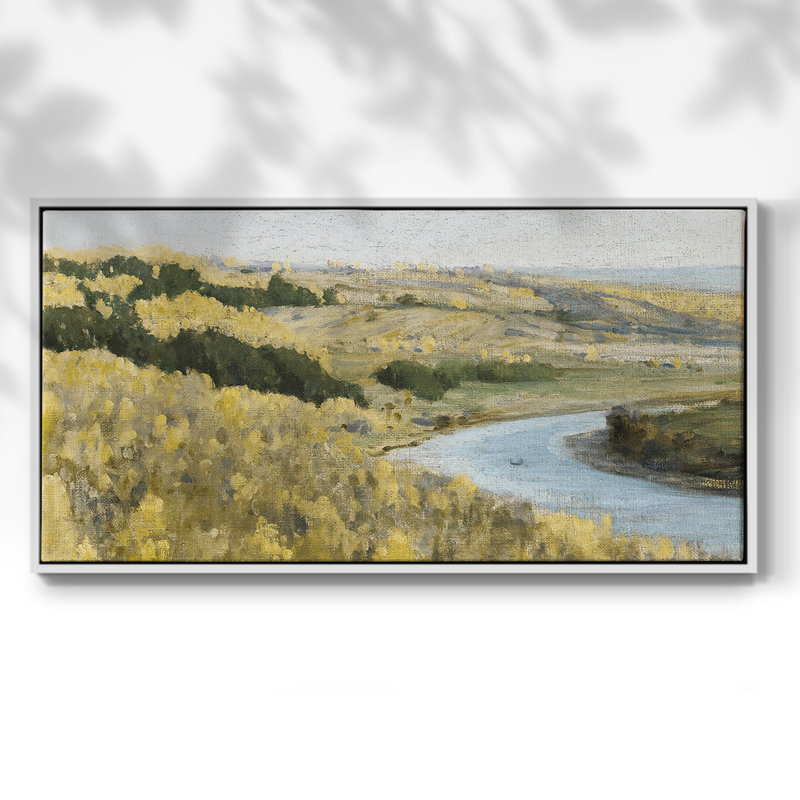 Série paysage - CMV III - Toile tendue avec châssis encadré - Prêt à être accroché, 25" H x 49" W, Blanc