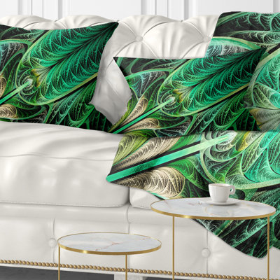 Coussin lombaire en verre coloré abstrait fractal