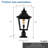 Retro Style Outdoor Column Headlights Light Set Of 2