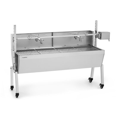 Klarstein 138 cm W Portable Grill / Smoker Combo Charcoal Grill Gas & Charcoal Combo Grill