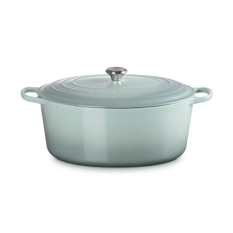 Le Creuset Enameled Cast Iron Signature Oval Dutch Oven, 15.5 Qt., Gray