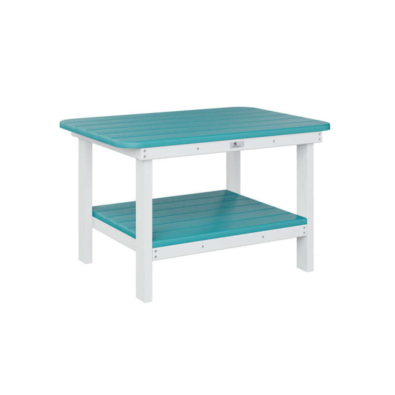 Berlin Gardens Rectangle Coffee Table, 18" H x 29.5" W x 21" D, Aruba Blue