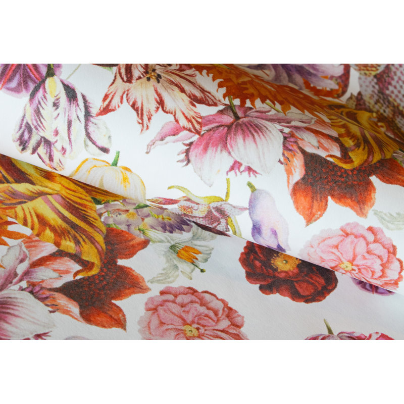 Tropical Collection 4 Panel Wall Mural 8.8' L x 110.2" W in A Flower Rain Design, Coconut
