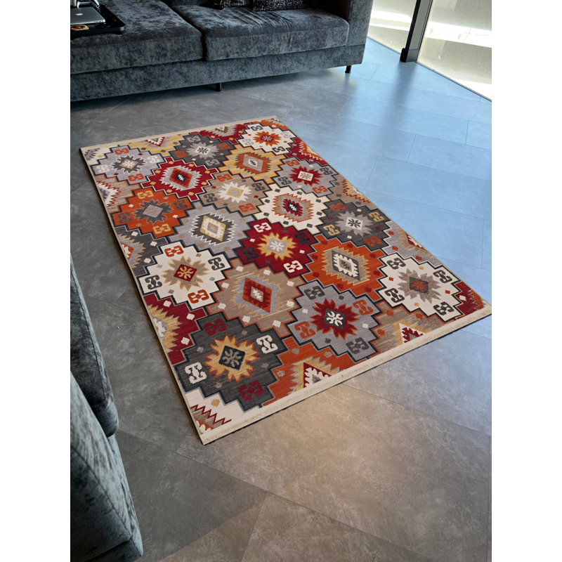 Tapis intérieur / extérieur Saraji, Rectangle 5 pi x 6 pi 6 po