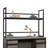 Wood Hutch With 1-Inch Thick Top, Brown