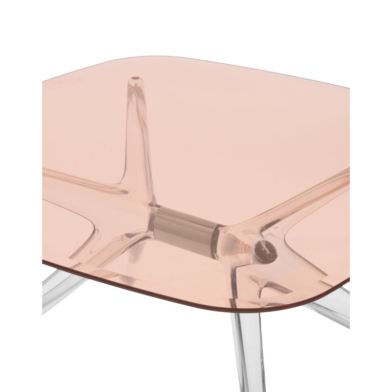 Blast Coffee Table, Pink, Crystal-Chrome