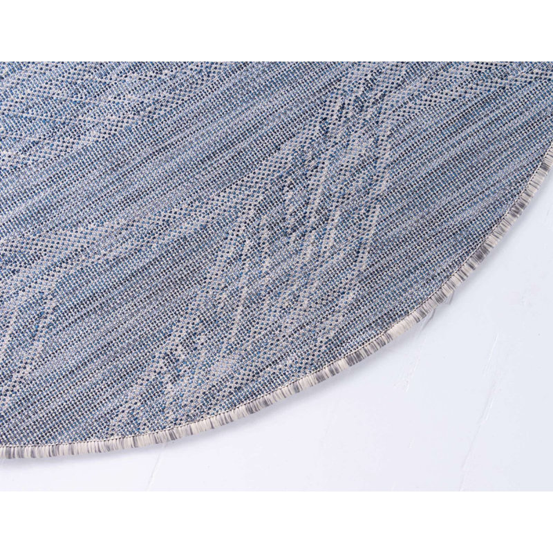 Tapis d'extérieur Kona couleur granit, Rond 4 pi