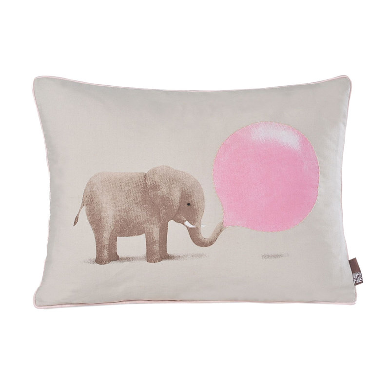 Housse de coussin rectangulaire à motif d'éléphant avec insert d'éléphant 16 po x 12 po