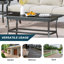 Table basse d'extérieur en métal 41,81 po Charron-458838377