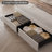 Upholstered Bed Frame with Adjustable Charged LED Headboard and Storage Drawers-74603264-74603267